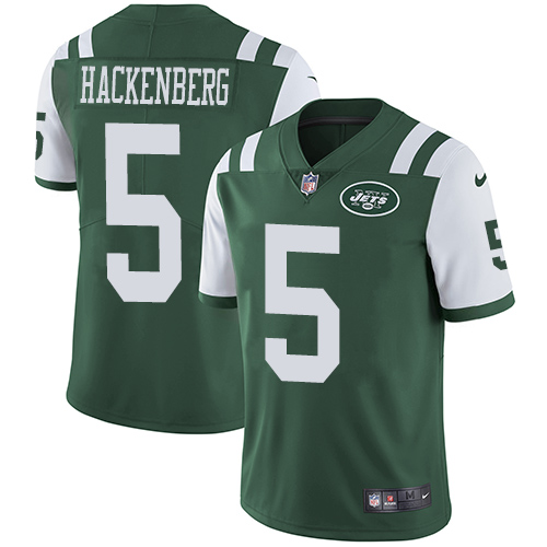 Nike Jets #5 Christian Hackenberg Green Team Color Men's Stitched NFL Vapor Untouchable Limited Jersey - Click Image to Close